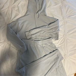 Aritzia TNA light blue sweat set